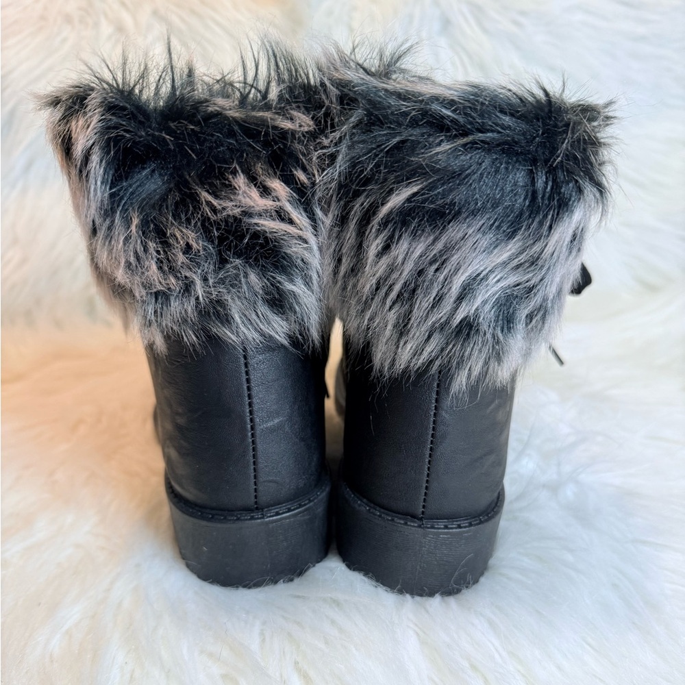 Wanted Black Faux Fur Winter Boots - Picture 2 of 4